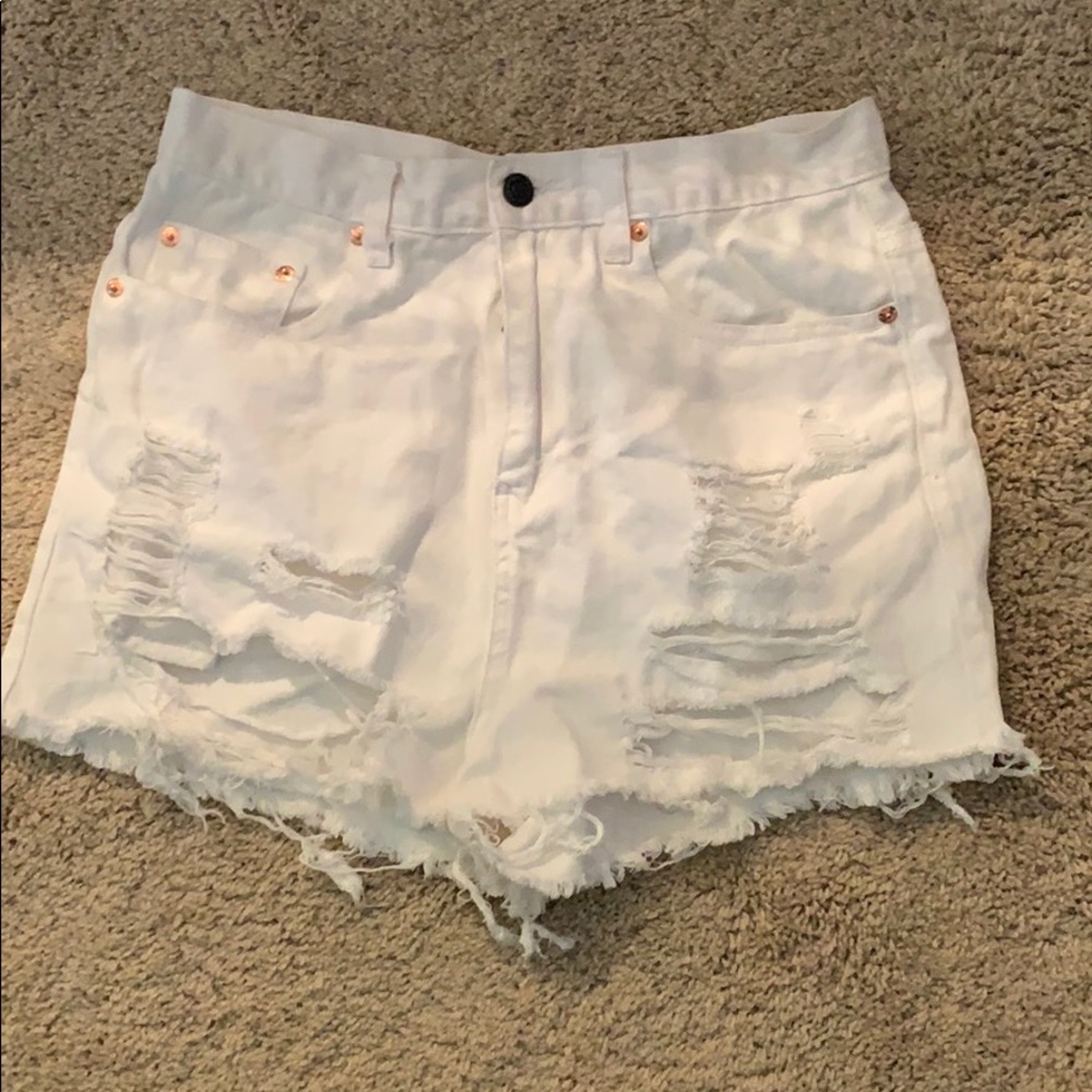 White high waisted shorts!